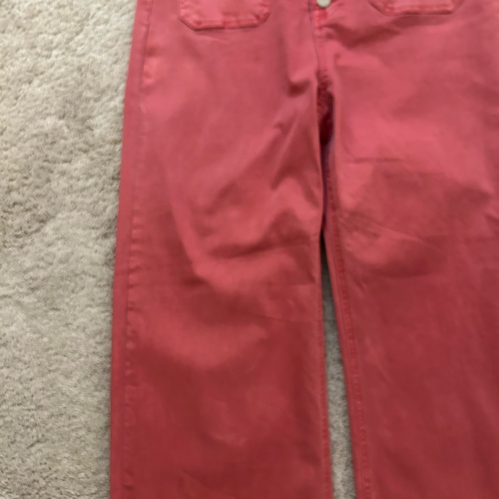 Risen Salmon pink Wide Leg Patch Pocket Button Fly Jeans size 1XL - Picture 5 of 11
